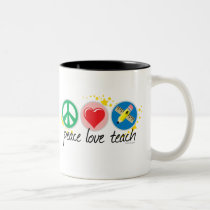 El amor de la paz enseña tazas