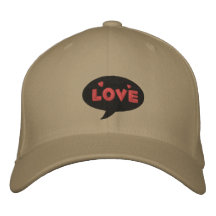 El amor dice en voz alta gorra de béisbol