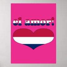 ¡EL Amor! en colores de la bandera americana Poster