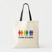 El amor es amor bolsa lienzo