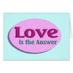 El amor es la respuesta tarjeta