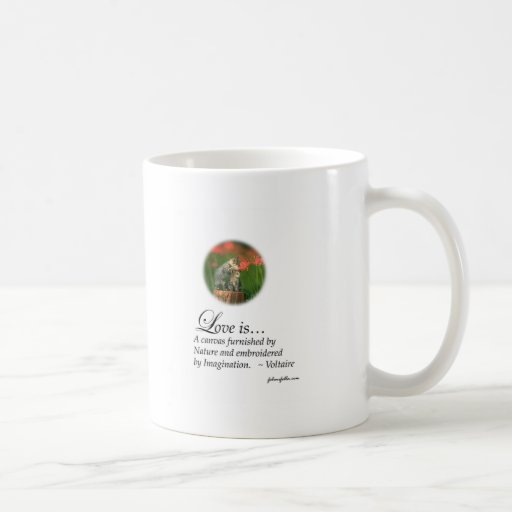 El amor es una lona taza de café