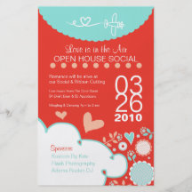 El amor está en el aviador de la casa abierta del  flyer a todo color