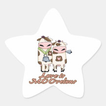 el amor lindo de las vacas es maravilloso moovelou colcomanias forma de estrellaes