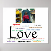 El amor nunca falla el poster (no par) 14 x 11