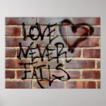 El amor nunca falla la pintada impresiones
