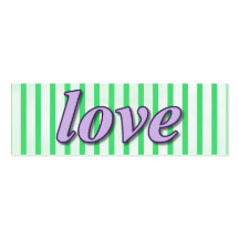 El "amor" rayó verde púrpura del fondo tarjetas de visita