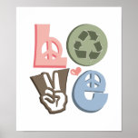El amor recicla la impresión del poster