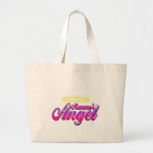 El ángel de la mamá bolsas lienzo