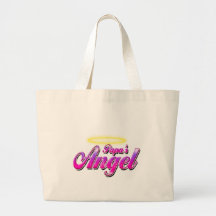 El ángel de la papá bolsas lienzo