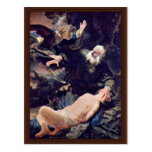 El ángel previene el sacrificio de Isaac, Postales