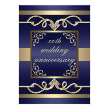 El aniversario de boda azul elegante de la redada  anuncios personalizados