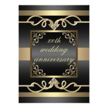 El aniversario de boda elegante de la redada del o invitación