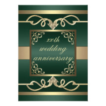 El aniversario de boda verde elegante de la redada anuncio