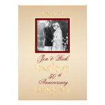El aniversario de la foto del vintage invita comunicado personalizado