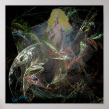 El Aphrodite diseñó fantasía del fractal Posters