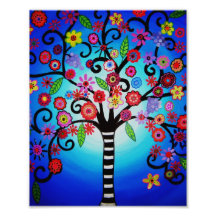 El árbol de la vida florece la pintura fotografias