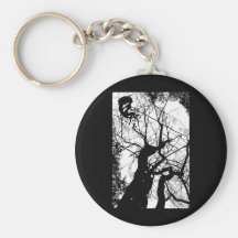 EL ÁRBOL WEBBY DE HADAS BURBUJEA B&W LLAVERO PERSONALIZADO