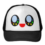 El arco iris feliz de la cara de los ojos de la es gorra