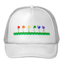 El arco iris florece el gorra