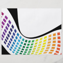 El arco iris ondulado ajusta la disposición abstra tarjeton