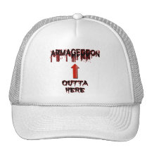 El Armageddon Outta aquí termina mercancía de las  Gorros Bordados