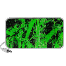 El arte abstracto verde agita los colores de Digit Notebook Altavoces