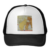El arte de tres osos gorra