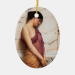 El arte del chica de la pandereta adorno de navidad