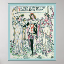 El arte Nouveau del vintage del ~ de los caballero Posters
