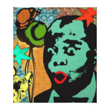 El arte pop inspiró la imagen colorida impresion de lienzo