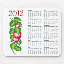 El arte popular florece 2012 el calendario Mousepa Alfombrilla De Raton