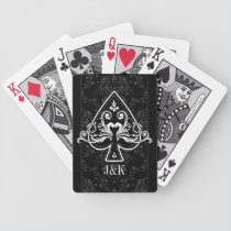 El as de espadas personalizó naipes cartas de juego