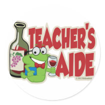 El asistente del profesor (vino) pegatinas