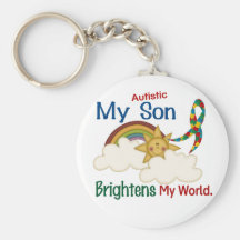 El autismo ACLARA a MI hijo del MUNDO 1 Llavero Personalizado