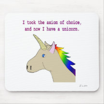 ¡El axioma de la opción hace unicornios! Alfombrilla De Ratón