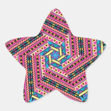 El Azteca del caleidoscopio inspiró el modelo Calcomanías Forma De Estrellas Personalizadas