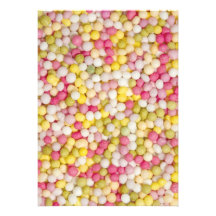 El azúcar multicolor asperja anuncios personalizados