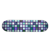 El azul ajusta el modelo de mosaico patines personalizados