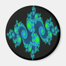 El azul descasca el imán del fractal