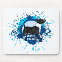 El azul inglés del CHAPOTEO de bull terrier Tapetes De Raton