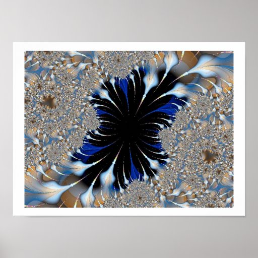 El azul ofrece fractal impresiones