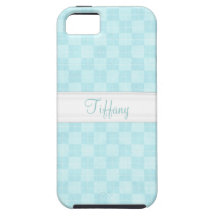 El azul personalizado comprueba el caso del iPhone iPhone 5 Case-Mate Carcasas