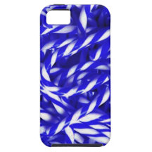 EL AZUL REAL CANDYCANE BLANCO RAYA EL REALISMO DE  iPhone 5 Case-Mate CÁRCASAS