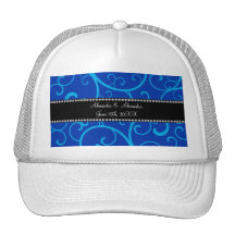 El azul remolina los favores del boda gorra