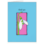 El azul rosado de Snowdrop le agradece tarjeta de 