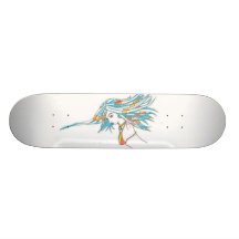 El azul teme tabla de skate