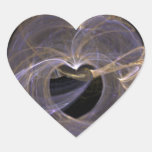 El azul y el oro remolinaron corazón del arte del  pegatina de corazon personalizadas