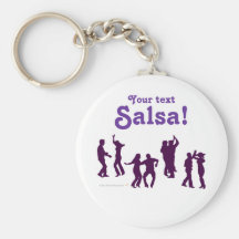 El baile de la salsa presenta las siluetas de enca llavero personalizado