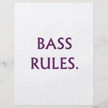 El bajo gobierna el texto púrpura flyer personalizado